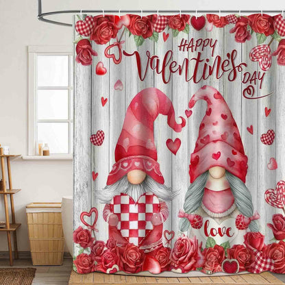 Ownkoti Valentine's Day Romantic Print Shower Curtain - D - 71"W x 79"L - image 3