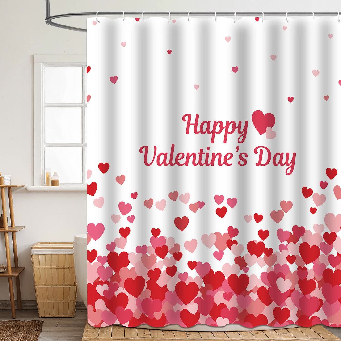 Ownkoti Valentine's Day Romantic Print Shower Curtain - C - 71"W x 79"L - image 2