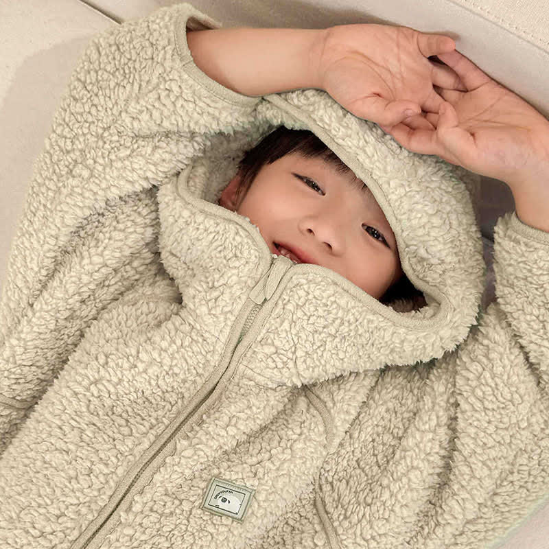 Ownkoti Solid Zip-up Hooded Child Loungewear Set - image 12