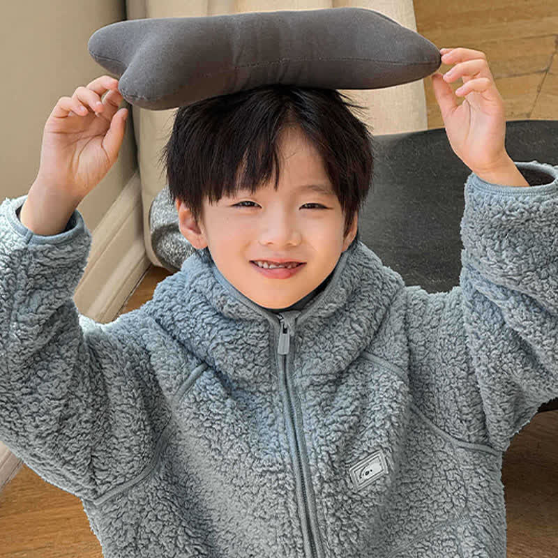 Ownkoti Solid Zip-up Hooded Child Loungewear Set - image 5