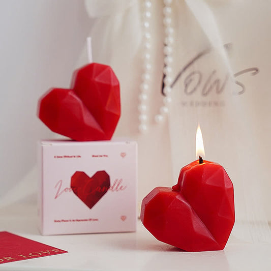 Ownkoti Romantic Handmade Heart Scented Candle - 4PCS - 1.26"W x 2.4"L x 2.12"H - image 0