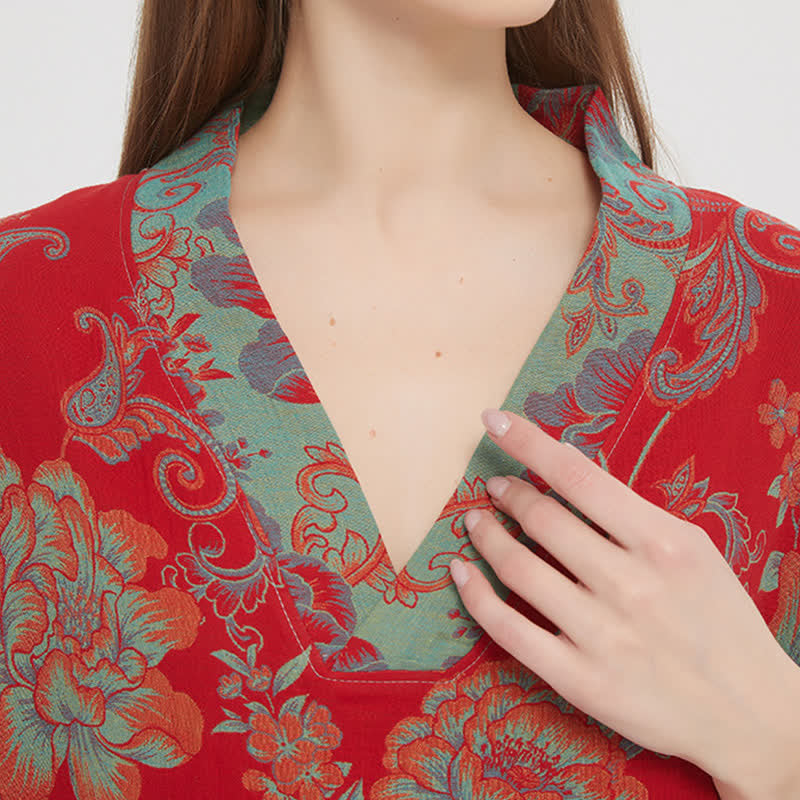 Ownkoti Floral Double-Layer Cotton Gauze Nightgown - image 3