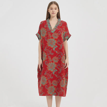 Ownkoti Floral Double-Layer Cotton Gauze Nightgown - image 2