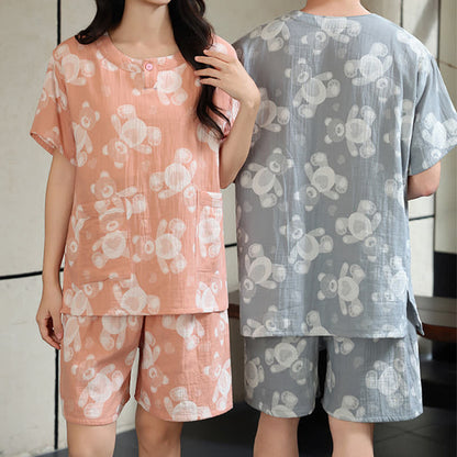 Ownkoti Bear Gauze Couple Sauna & Loungewear Set - image 1