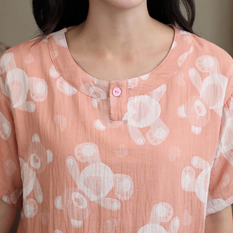 Ownkoti Bear Gauze Couple Sauna & Loungewear Set - image 5