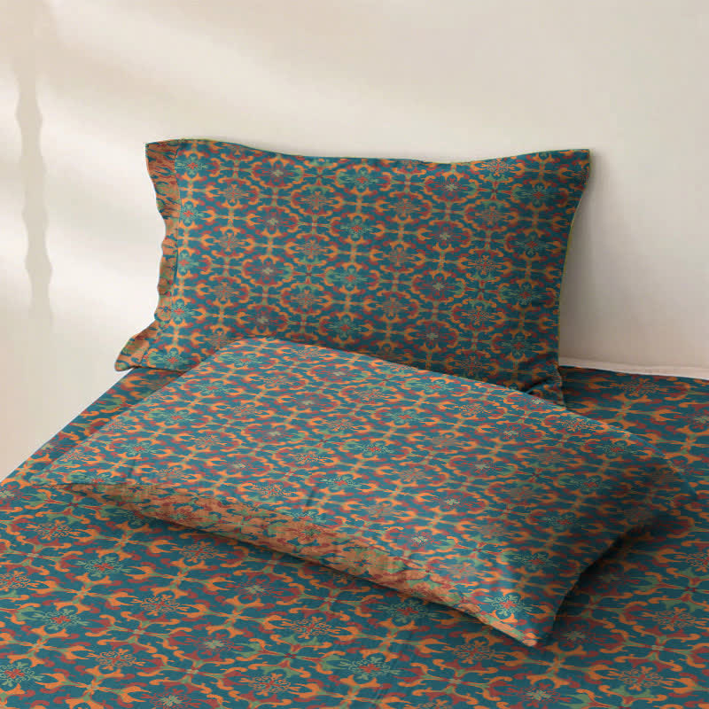 Ownkoti Retro Geometric Pattern Cotton Sheet Bedspread - image 2