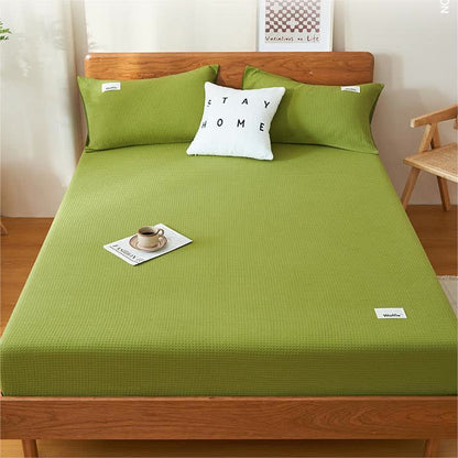 Ownkoti Pure Cotton Waffle Texture Fitted Sheet - image 4