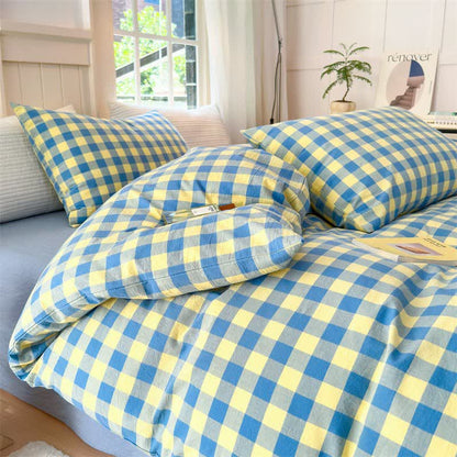 Ownkoti Checkered Pattern Pure Cotton Bedding Set - image 6