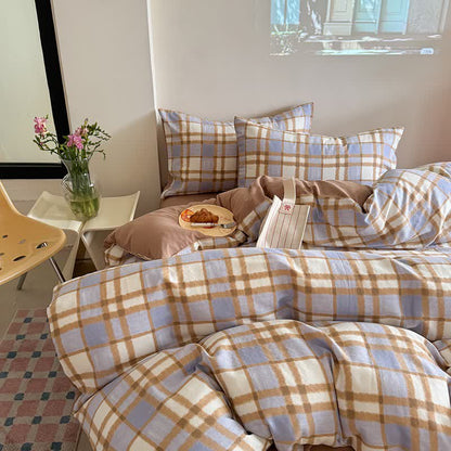 Ownkoti Fresh Style Cotton Gauze Bedding Set - Blue - King - image 4