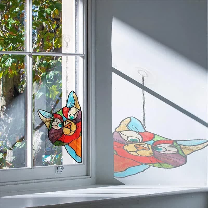 Ownkoti Stain Cat Suncatcher Window Ornament (Buy One Get One Free) - image 7