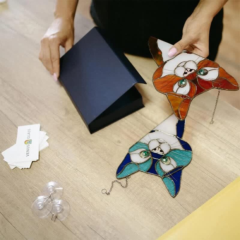 Ownkoti Stain Cat Suncatcher Window Ornament (Buy One Get One Free) - image 5