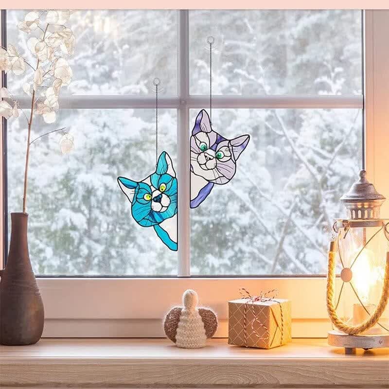 Ownkoti Stain Cat Suncatcher Window Ornament (Buy One Get One Free) - image 6