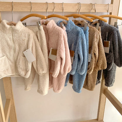 Ownkoti Solid Zip-up Kids Loungewear Set - image 0