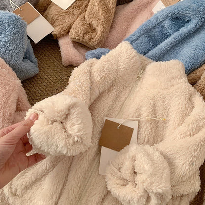 Ownkoti Solid Zip-up Kids Loungewear Set - image 4