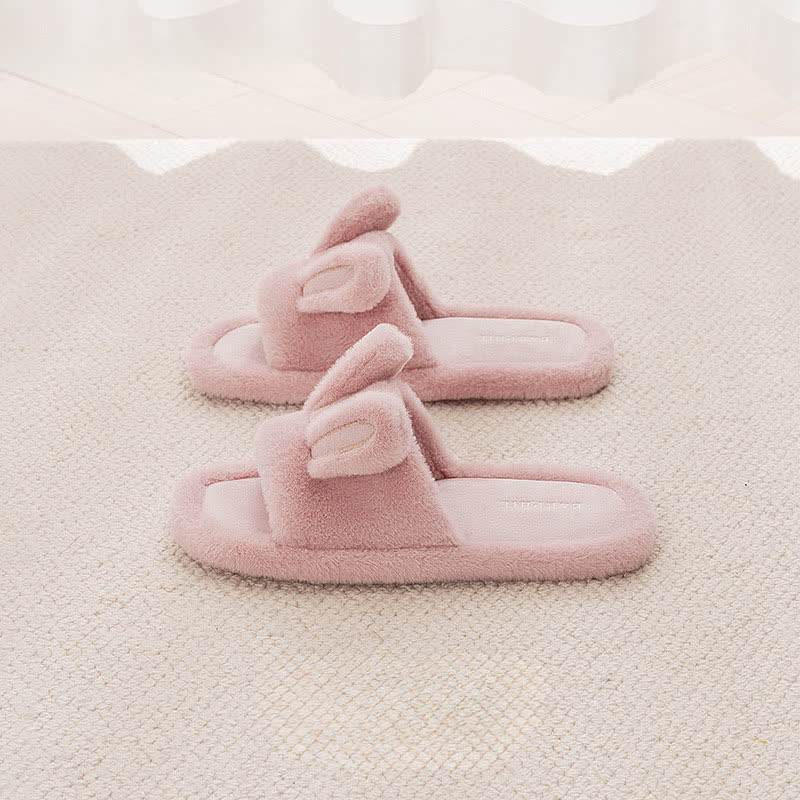 Ownkoti Cute Bunny Plush Open-Toe Slippers - image 10