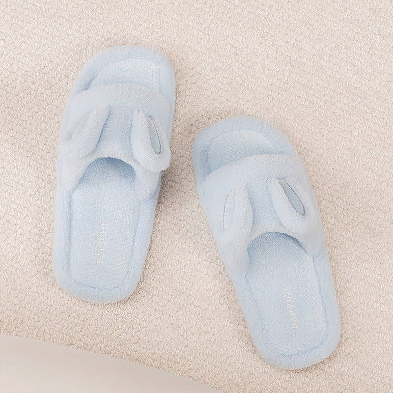 Ownkoti Cute Bunny Plush Open-Toe Slippers - image 6