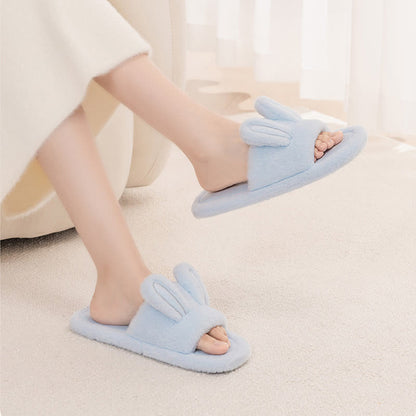 Ownkoti Cute Bunny Plush Open-Toe Slippers - image 0
