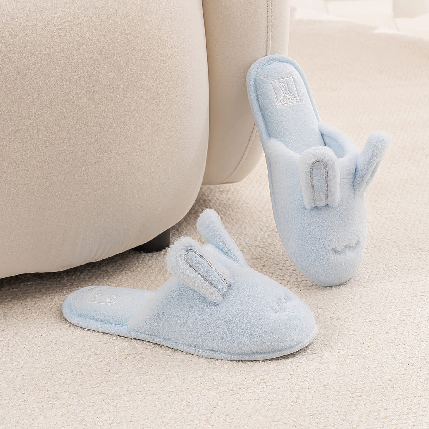 Ownkoti Cute Bunny Plush Closed-Toe Slippers - image 6