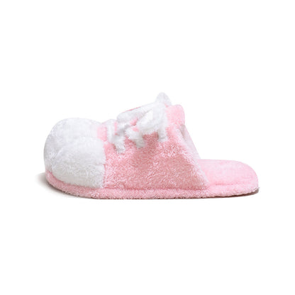 Ownkoti Cat Paw Lace-Up Closed-Toe Plush Slippers - image 4