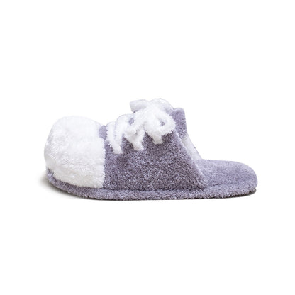 Ownkoti Cat Paw Lace-Up Closed-Toe Plush Slippers - image 18