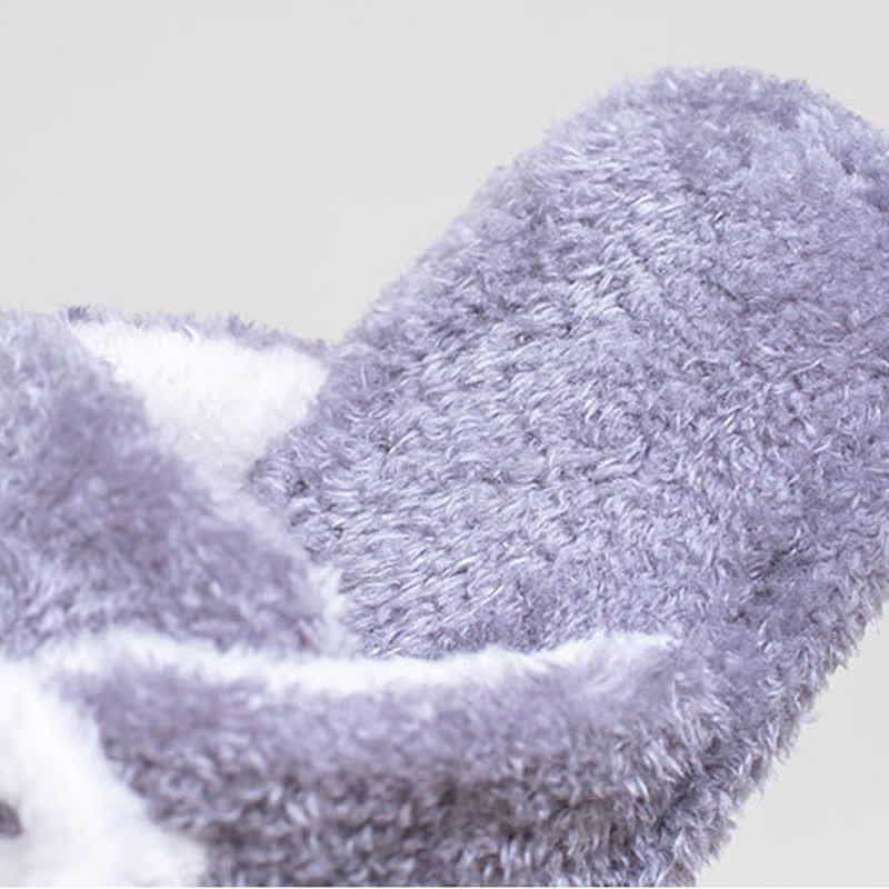 Ownkoti Cat Paw Lace-Up Closed-Toe Plush Slippers - image 17