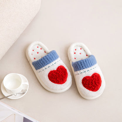 Ownkoti Heart Pattern Plush House Slippers - image 3