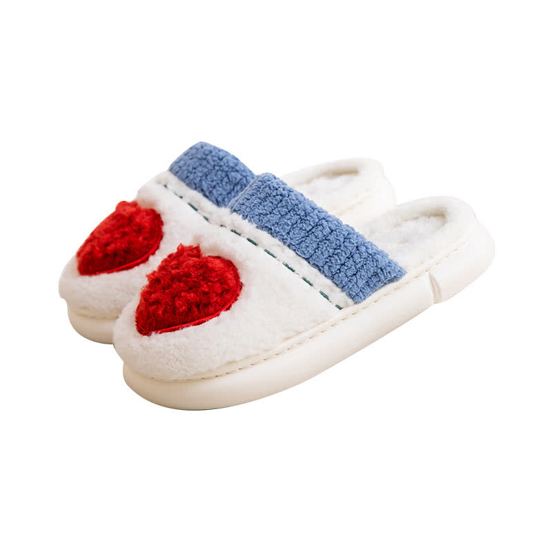 Ownkoti Heart Pattern Plush House Slippers - image 5
