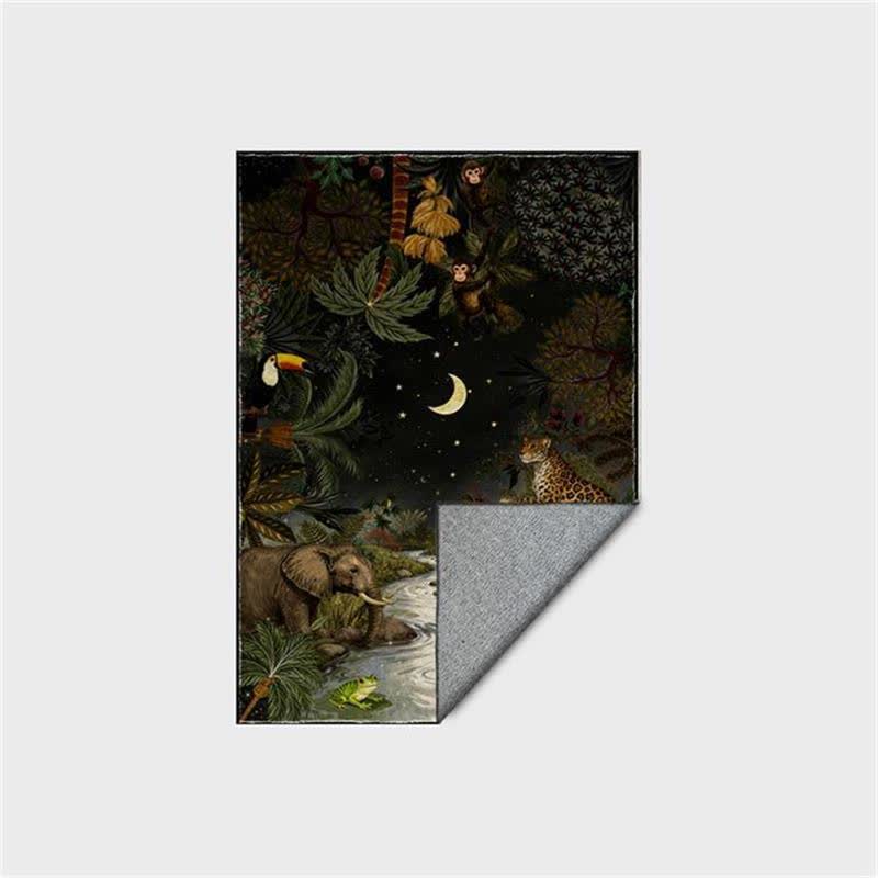 Ownkoti Tropical Wildlife Scene Rectangle Area Rug - image 11