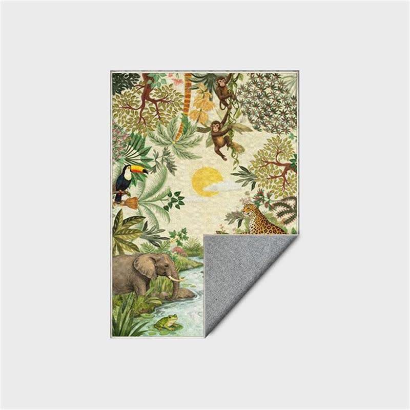 Ownkoti Tropical Wildlife Scene Rectangle Area Rug - image 6