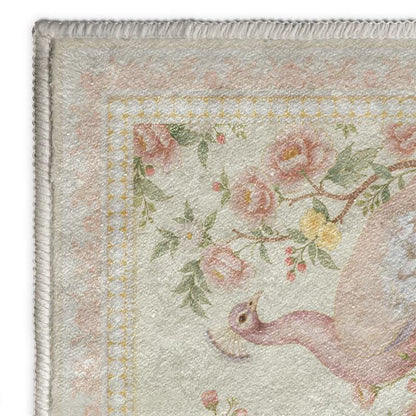 Ownkoti Elegant Peacock Floral Non-slip Area Rug - image 24