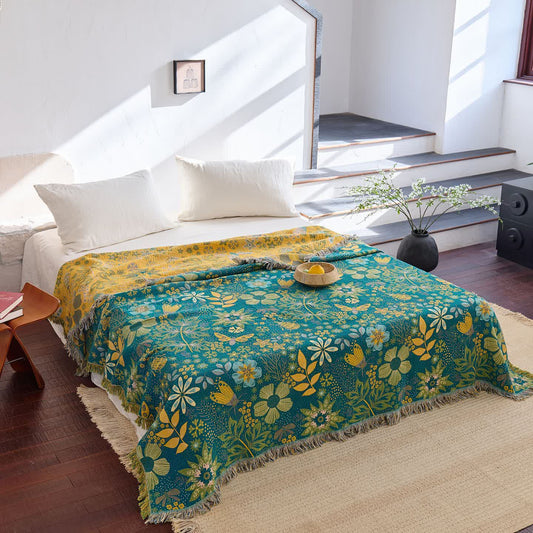 Ownkoti Reversible Floral & Butterfly Cotton Gauze Quilt - King - image 0