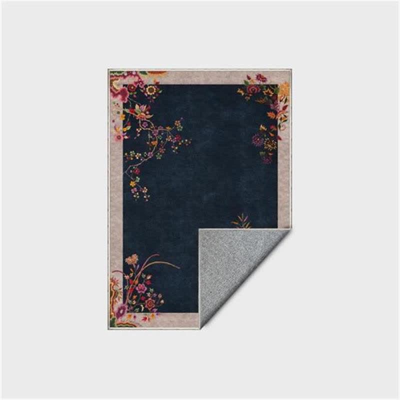 Ownkoti Oriental Chinoiserie Floral Non-slip Area Rug - image 4