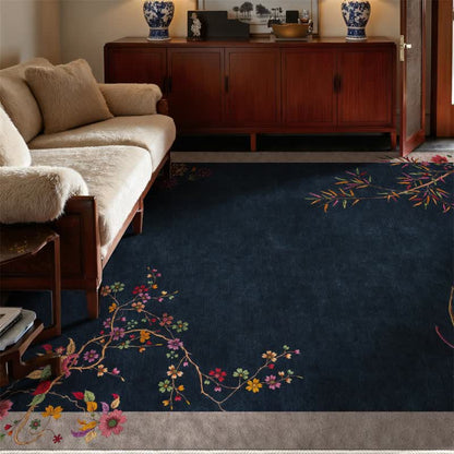 Ownkoti Oriental Chinoiserie Floral Non-slip Area Rug - image 2