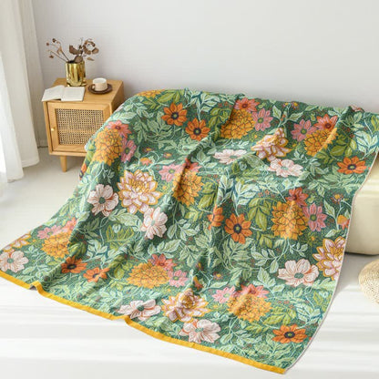 Ownkoti Reversible Dahlia Floral Cotton Gauze Quilt - image 3