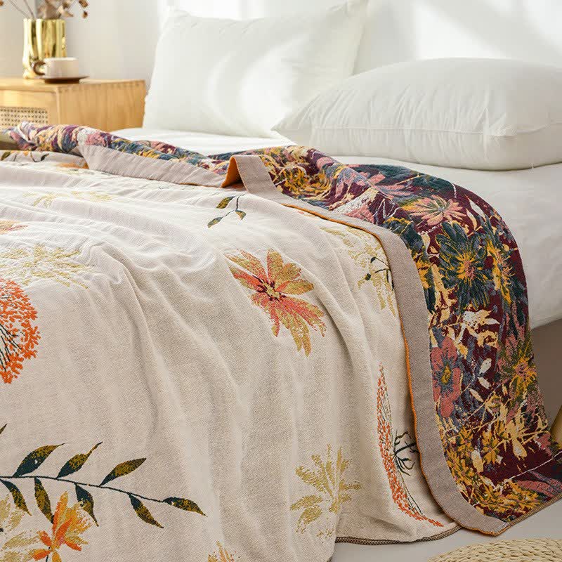Ownkoti Reversible Daisy Floral Cotton Gauze Quilt - image 4