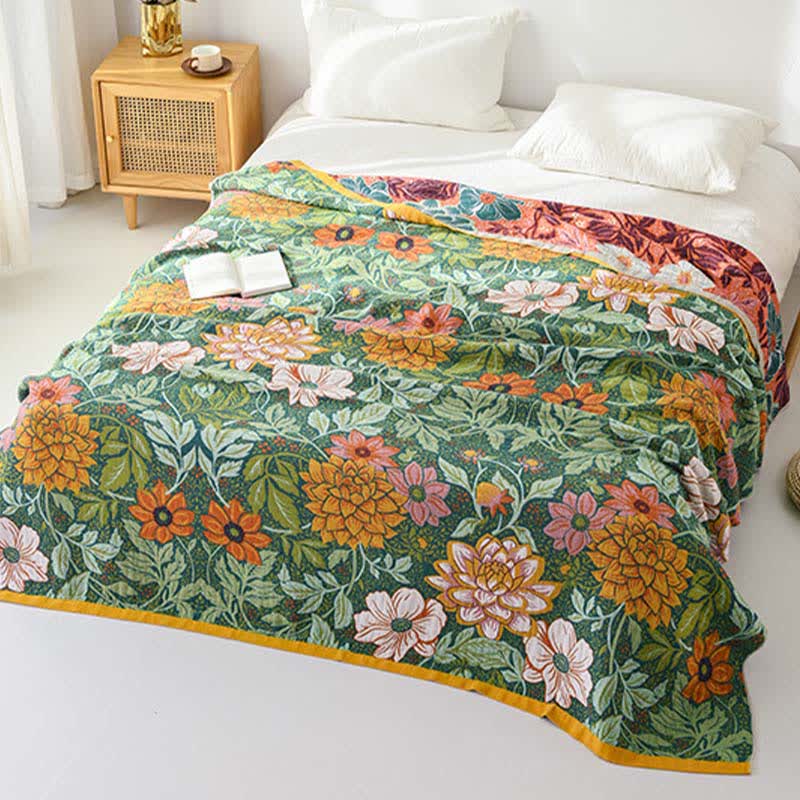 Ownkoti Reversible Daisy Floral Cotton Gauze Quilt - image 2