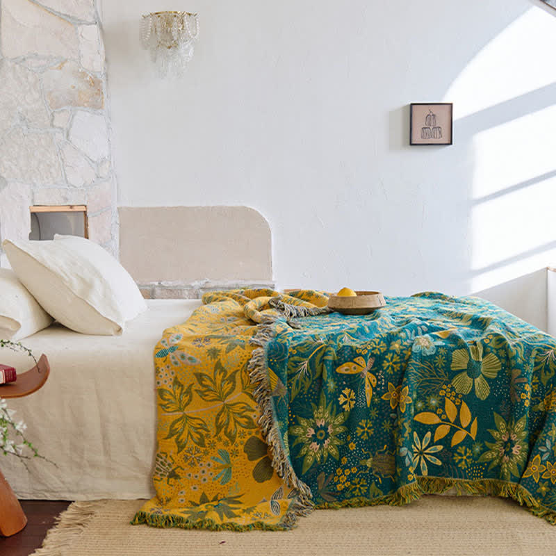 Ownkoti Reversible Floral & Butterfly Cotton Gauze Quilt - image 1