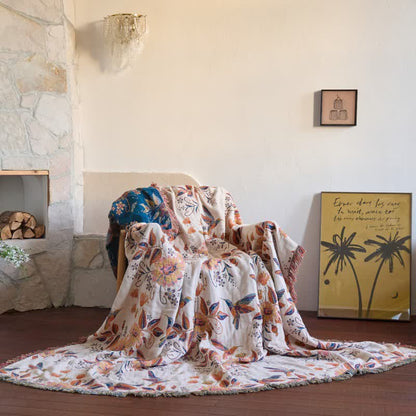 Ownkoti Hummingbird Floral Leaf Cotton Gauze Quilt - image 7