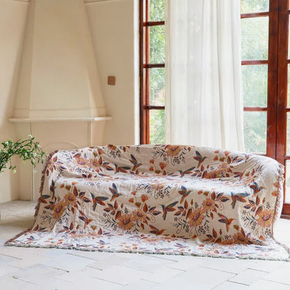 Ownkoti Hummingbird Floral Leaf Cotton Gauze Quilt - image 8