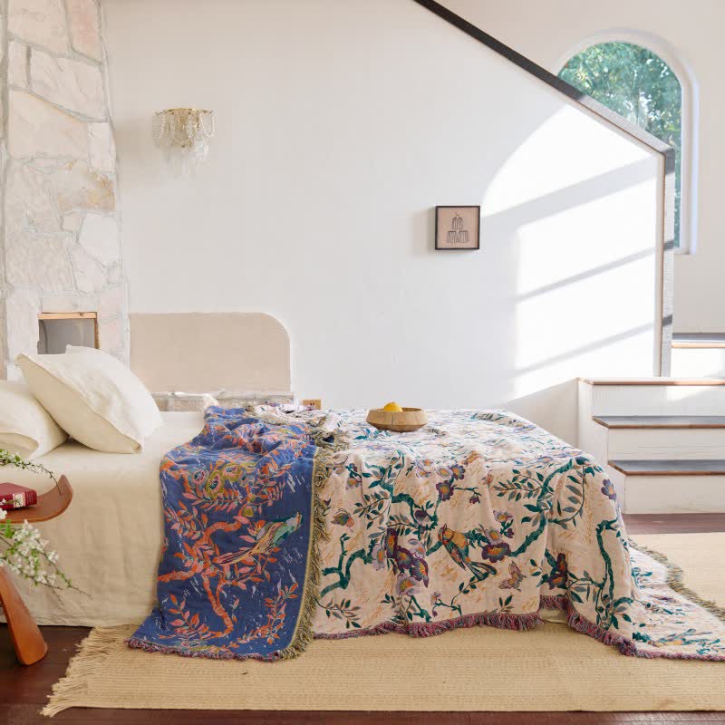 Ownkoti Bird on Branch Cotton Gauze Quilt - image 1