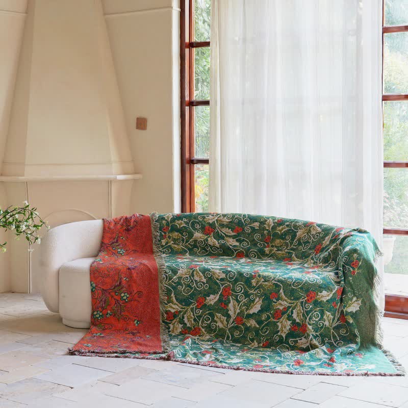 Ownkoti Red Flower Vine Cotton Gauze Quilt - image 8