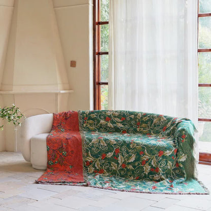 Ownkoti Red Flower Vine Cotton Gauze Quilt - image 8