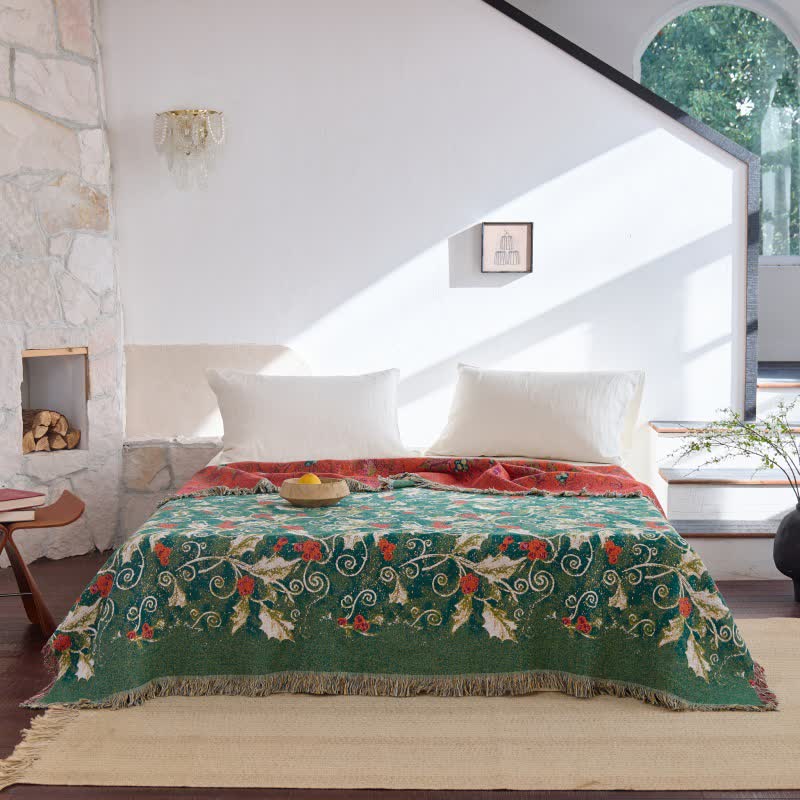 Ownkoti Red Flower Vine Cotton Gauze Quilt - image 2