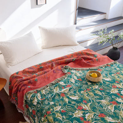 Ownkoti Red Flower Vine Cotton Gauze Quilt - image 4