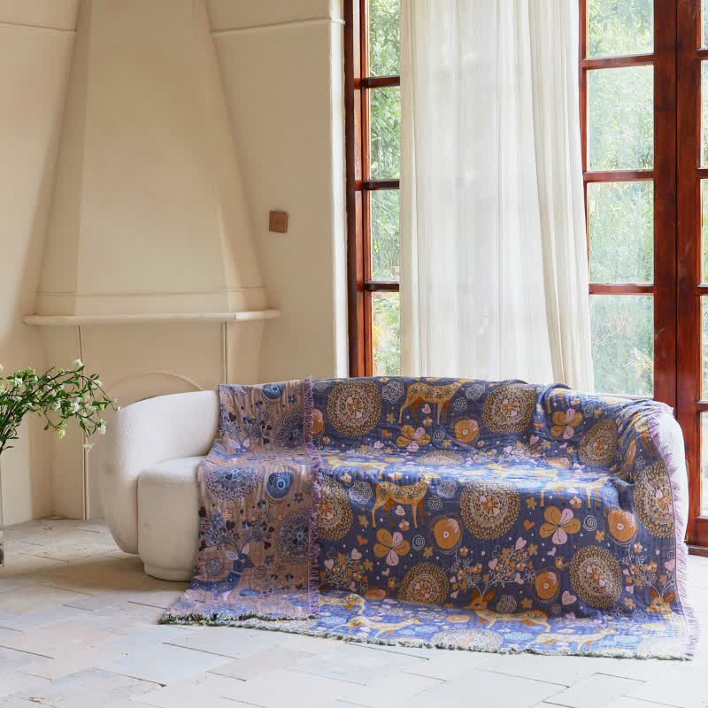 Ownkoti Reversible Floral Deer Cotton Gauze Quilt - image 8