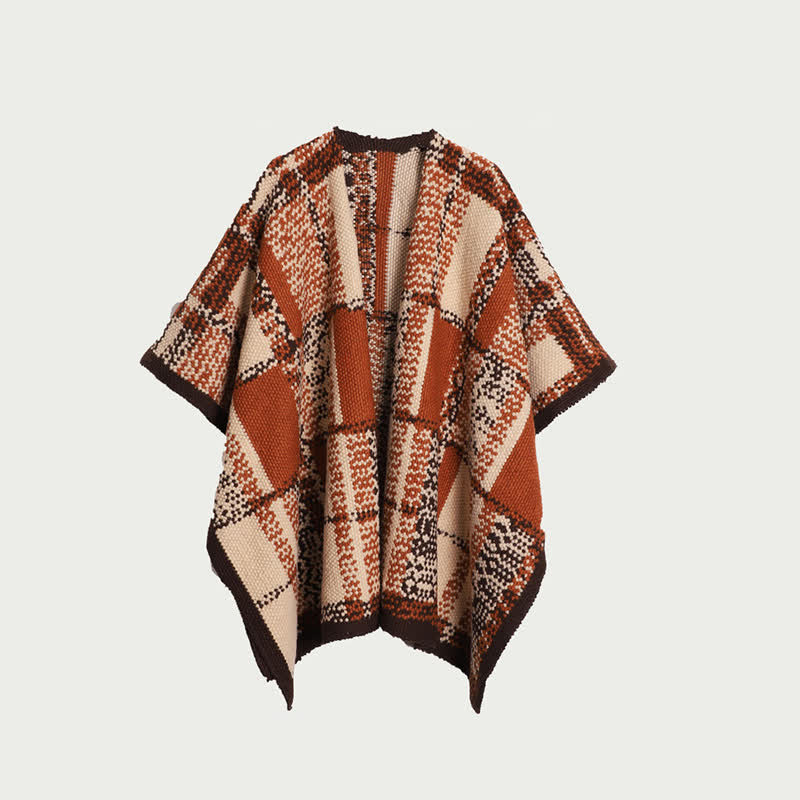 Ownkoti Stylish Dot Check Pattern Shawl Blanket - Camel - 59" x 47" - image 0