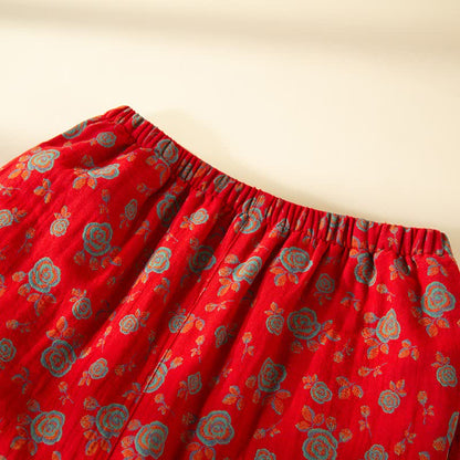 Ownkoti Oriental Vintage Rose Cotton Loungewear Set - image 7