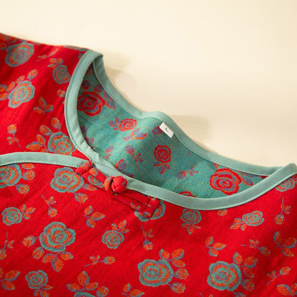 Ownkoti Oriental Vintage Rose Cotton Loungewear Set - image 3