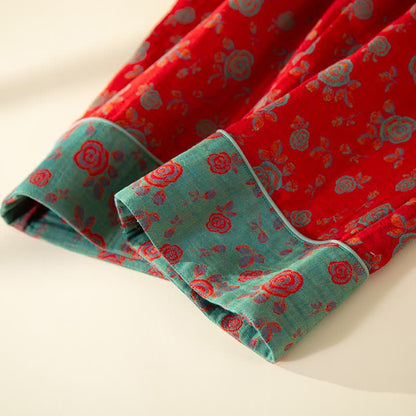 Ownkoti Oriental Vintage Rose Cotton Loungewear Set - image 9