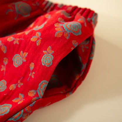 Ownkoti Oriental Vintage Rose Cotton Loungewear Set - image 8